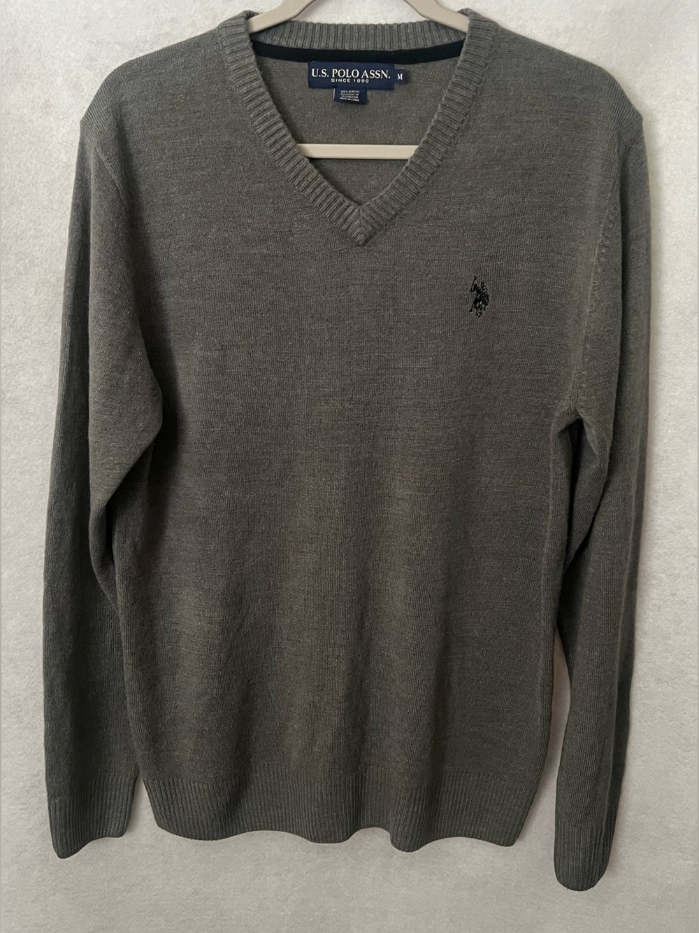 U.S. Polo Assn. Long Sleeve V-Neck Pullover Sweater